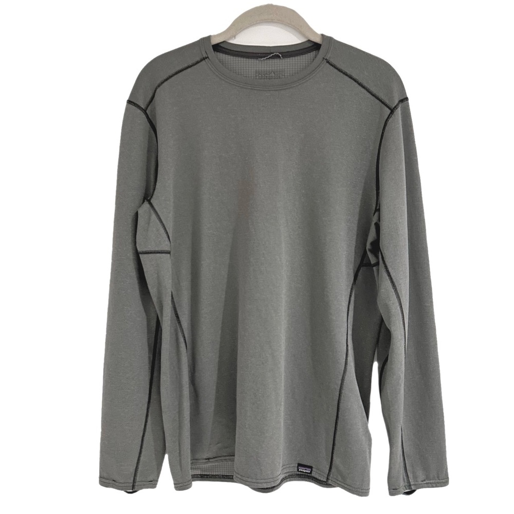 Patagonia Midweight Capilene Baselayer Medium Gray Polartec Hiking Running Camp